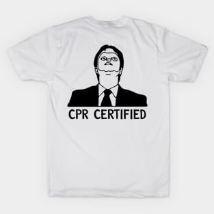 CPR Certified - Dwight Dummy Face T-Shirt